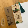Marcadores de Livro Estilo Chinês para Ensino Fundamental Séries 1-6, Apresentando Poesia Antiga e Estilo Tradicional, Feitos de Bambu, Recompensas Criativas para Alunos, Feito à Mão com Estilo Tradicional Chinês