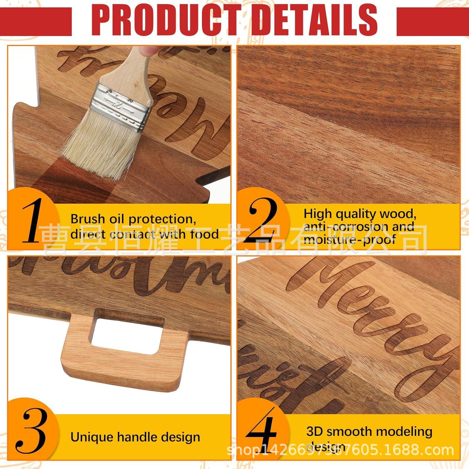 相思木砧板木质菜板 蔬菜水果切菜板圣诞节甜点水果砧板BSCI