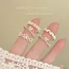 Anillo Minimalista de Encaje Hueco para Mujer, Diseño de Nicho Anillo Abierto para Dedo Índice con Personalidad de Moda de Alta Gama