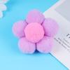 Xinqi, nuevos accesorios para el cabello de felpa transfronterizos, cuerda para el cabello para niños, banda de goma de dibujos animados fresca, bola de pelo, anillo de toalla con flor pequeña