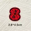 5cmQ Teia de Aranha Gorducha Letra Número Patch de Bordado Autoadesivo Patch Decorativo para Bordado DIY em Diário/Computador Patch de Tecido