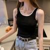 Camisola al por mayor Ropa exterior para mujer Estilo coreano Slim Negro Top interior Blanco Versátil Ropa interior Camiseta sin mangas para mujer