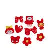 Serie roja accesorios de resina Accesorios de gel de crema Pasador Accesorios pequeños de resina para bricolaje