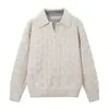 Ropa para Hombre ACU Falso Dos Piezas POLO Suéter de Punto Trenzado Cuello en V para Hombre, Nuevo Vintage Suelto de Punto Otoño/Invierno 2026