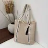 Bolso de Paja Tejida para Mujer, Gran Capacidad, Nuevo Bolso de Hombro Versátil Primavera/Verano, Bolso de Playa, Bolso Cubo para Viaje, Estilo Nicho