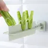 Suporte de Rack de Armazenamento com Clipe de Pendurar na Parede Criativo para Casa Plástico sem Perfuração Clipe Suporte de Roupas Adesivo Sem Costura Rack de Arquivamento