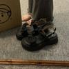 Sandalias Falda de Mujer 2023 Primavera Nueva Moda Combinación Versátil Fondo Pequeño Grueso Antideslizante Estilo Hada Zapatos Romanos