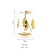 Taza de Vela Aromaterapia con Aceite Esencial de Hierro Forjado 7.5cm Linterna Giratoria Vela de Incienso sin Humo Regalo Souvenir