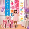 Faixa de Tecido Pendurada para Decoração de Aniversário para Meninas e Crianças, Cerimônia de Primeiro Aniversário, Adereços para Fotos, Caixa de Pilhas para Atmosfera