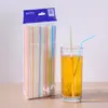 Popotes transparentes curvos empaquetados individualmente para té de leche, 100 piezas en una caja, 200 piezas en una bolsa