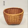 Cesta de Almacenamiento de Bambú Hecha a Mano, Cesta de Bambú Estilo Vintage para Exhibición en el Comedor, Cesta de Exhibición Estilo Rústico para Uso Doméstico