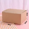 Caixa de embalagem quadrada de cor sólida para comércio exterior transfronteiriço caixa de ponto ocidental sem desconto caixa de bolo de papel kraft caixa de presente suporte em estoque