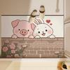 Alfombra de Piso de Baño con Forma Especial de Dibujos Animados Alfombra de Baño de Lodo Diatomeas Alfombra Suave Absorbente Felpudo Baño Hogar