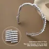 Headband Dobrável Retrátil Portátil para Mulheres Pérola 2025 Novo Estilo Grampo de Cabelo Viagem Passeio Elástico de Cabelo Headband para Lavar o Rosto