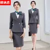 Nuevos uniformes de servicio para recepción de hotel de otoño e invierno, ropa de trabajo para consulta de salón de belleza, trajes profesionales de alta gama para mujer