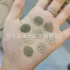 Pingente de Cadeado Nuvem Buda Guanyin de Jade Hetian Natural, Pingente de Jade Feijão das Quatro Estações de Jade Hetian Estilo Tradicional