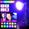 Luz de Relleno RGB para Transmisión en Vivo Bombilla LED de Rosca E27 Chica Diosa Cabello Atardecer Foco de Atmósfera Bombilla Especial de Champiñón