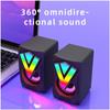 Nuevo altavoz USB transfronterizo para ordenador, RGB, luminoso, para escritorio, portátil, mini subwoofer estéreo para el hogar