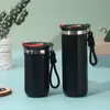 Taza de Café Octagonal de Acero Inoxidable 304 de Doble Capa al Vacío, Taza Termo Portátil para Exteriores con Correa para Llevar, Vaso de Agua Práctico para el Hogar