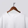 Nova Camiseta Pesada 220g Tendência Algodão Puro para Homens e Mulheres, Cor Sólida Manga Curta Algodão Penteado Gola Redonda Camiseta Cultural, Branca e Espessa