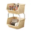 Estante de Almacenamiento de Piso Multicapa con Ruedas Móviles Celebridad de Internet Remolque Pequeño Cocina Dormitorio Almacén Juguetes Snacks Miscelánea