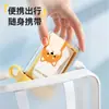 Caixa de Sabonete de Animal de Estimação Fofa de Desenho Animado, Portátil para Viagens ao Ar Livre, Selada em Camada Dupla, Separação de Seco e Molhado, Caixa de Sabonete com Drenagem Invertida
