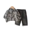 Conjunto de Camisa con Estampado Integral para Niños 2025 Primavera y Otoño Nuevo Conjunto de Camisa Estilo Coreano para Niños Fábrica de Origen Venta al por Mayor