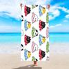 Toalla de playa absorbente de secado rápido con estampado de microfibra, toalla de playa de terciopelo de doble cara, chal protector solar para natación en la playa, venta al por mayor