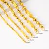 Collar de Oro de Arena Vietnamita para Hombre con Cuentas de Buda Hexagonales Cadena de Jefe Aleación de Cobre de Larga Duración Bisutería Transfronteriza