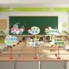 Señales Decorativas de Mesa, Adornos de Escritorio, Accesorios para Fotos de Salón de Kinder, Arreglo de Ambiente para Ceremonia de Apertura, Temporada de Regreso a Clases 2026