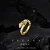 Anillo de Hueso de Serpiente Bao Ge Seiko Electrochapado Moissanita de Venta Caliente Europea y Americana Transfronteriza para Mujer en Estilo de Lujo Accesible Anillo con Forma de Serpiente