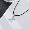 Nuevo collar de acero inoxidable europeo y americano con 26 letras, estilo hip hop, cadena mágica para clavícula, collar con inicial para pareja, venta al por mayor