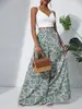 Calça de Tecido Estampada Wide Leg de Cintura Alta Nova Moda Feminina Bestsellers Europeus e Americanos da Amazon Comércio Exterior Transfronteiriço
