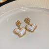 Aretes de Perlas Retro de Lujo Ligero Aretes de Aguja de Plata Moda Nicho de Alta Gama Versátil para Mujer Yiwu Aretes Venta al Por Mayor Accesorios