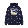 Moletom com Capuz de Alta Qualidade Estilo Americano com Estampa de Estrelas para Homens e Mulheres, Tendência Outono e Inverno, Modelagem Solta, Tops Cool para Casais