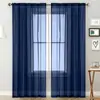 Temu Producto Terminado Dropshipping Transfronterizo Color Sólido Doble Hilo Cortina de Poliéster Transparente Semi-Oscurecente Delgado Pantalla para Ventana Artículo Popular de Shein