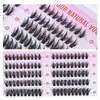Pestañas Postizas Estilo Radiante Denso 10-16 mm Longitud Mixta Pestañas Individuales Segmentadas en Racimo Pestañas Postizas DIY de Ojo Grande Atmosférico