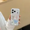 Capa Suporte Simples Pintada à Mão de Urso, Elefante e Coelho para Apple 17 Pro Max, Adequada para 18 Pro e 16 Pro, Design de Camada Dupla