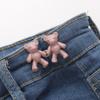 Urso cintura fivela cintura artefato destacável sem pregos sem costura cintura botão calças jeans mudança de cintura pequena