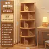 Estante de Livros Giratória Toda em Madeira Maciça, Estante Infantil, Rack de Armazenamento, Armário de Sala de Estar, Vitrine Simples, Armário de Armazenamento de Livros Ilustrados de Canto