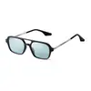 Gafas de Sol Aviador con Montura Cuadrada de Doble Puente Estilo Coreano Transfronterizas para Hombres y Mujeres, Gafas Huecas Personalizadas de Alta Gama Amazon