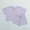 Conjuntos Casuales de Playeras Polo de Manga Corta y Shorts para Niños y Niñas de Comercio Exterior, Camisetas de Media Manga Coloridas de Verano para Niños y Pantalones Deportivos