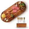Tabla de Cortar de Madera Madera de Acacia Engrosada Tabla para Embutidos Multiusos Adecuada para Tabla de Cortar de Cocina Cena al Aire Libre Tabla para Frutas