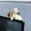 Pantalla de coche de gato adornos pequeños accesorios para coche decoraciones de consola central de coche accesorios pequeños para coche eléctrico