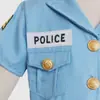 Disfraz de Policía Infantil para Halloween, Atuendo de Juego de Rol, Suministro Exclusivo Transfronterizo para Niños, Uniforme de Policía Femenino de Una Pieza