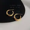 Brincos Versáteis de Luxo Acessível Normcore de Alta Qualidade com Textura Pesada Brilhantes Redondos da Moda para Roupas de Trabalho