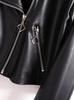 Chaqueta Corta de Cuero para Mujer, Nuevo Estilo Otoñal, Top Casual, Elegante Chaqueta de Oveja para Viajar, Ropa Exterior Versátil para Figuras Pequeñas