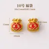 Accesorios dorados estilo antiguo que no se decoloran para pulseras de cristal DIY, cuentas espaciadoras, dijes para pulseras, cuentas cilíndricas hechas a mano para abalorios y accesorios