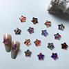 Accesorios para uñas de estrella de cristal tallado en nicho, simples, dulces y geniales, con rayas de cinco puntas, de resina.