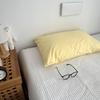 Funda de almohada estilo minimalista color liso individual 2023 nueva funda de almohada de algodón puro para el hogar 48X74cm al por mayor